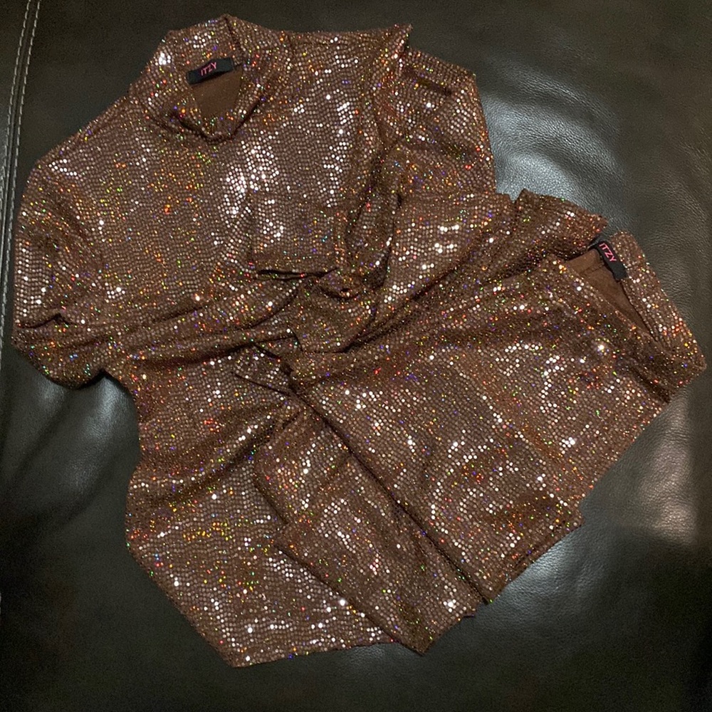 Glittered Brown Set